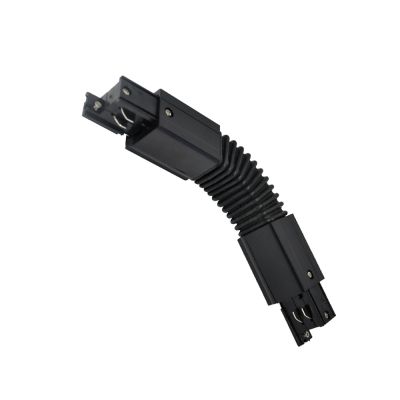 Conector flexible negro para carril trifásico