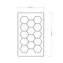 Lampara hexagonal de 14 huecos 480 x 241 cm