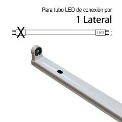 Soporte 90cm 1L para tubo LED T8 de conexión 1 lateral