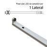 Soporte 90cm 1L para tubo LED T8 de conexión 1 lateral