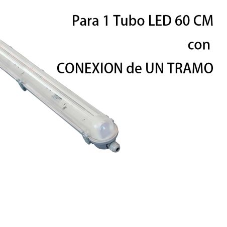 Pantalla estanca 60CM para UN tubo LED de conexion un lateral
