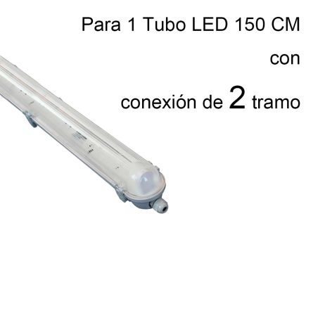 Pantalla estanca 150cm para 1 tubo LED de dos lateral