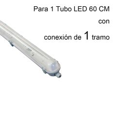 Pantalla estanca 60CM para 1 tubo LED de conexion un lado
