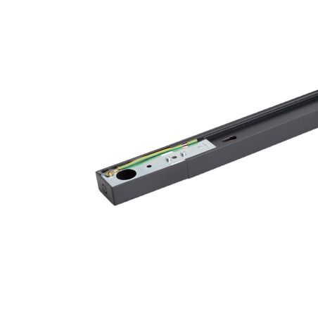 Carril monofásico F22 2m reforzado Negro