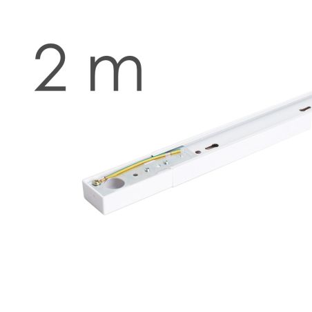 Carril monofásico F22 2m Blanco reforzado