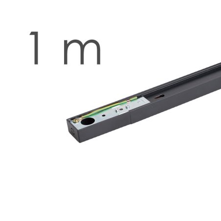 Carril monofásico F22 1m Negro reforzado