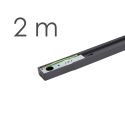 Carril monofásico F22 2m Negro reforzado