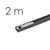 Carril monofásico F22 2m Negro reforzado