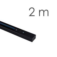 Carril monofásico F18 2m reforzado Negro