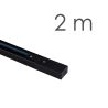 Carril monofásico F18 2m reforzado Negro