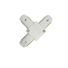 Conector unión tipo T para carril monofásico blanco
