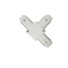 Conector unión tipo T para carril monofásico blanco