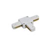 Conector unión tipo T para carril monofásico blanco