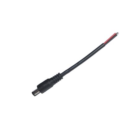 Cable DC 5,5*2,5mm macho sin gancho, negro
