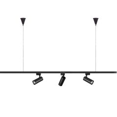Cable suspensión 2 m Negro carril monofásico