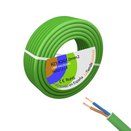 Cable 2G 1.0 mm2 verde libre de halógenos