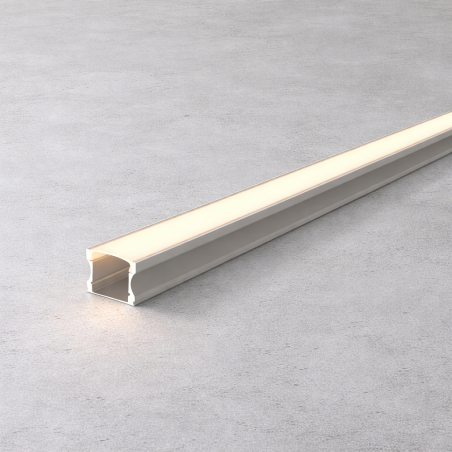 Perfil aluminio superficial 17x14mm para tiras LED