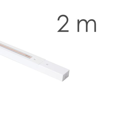 Carril monofásico F15 2M Blanco PVC Eco