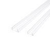 Perfil plástico transparente para sujetar tira LED