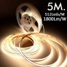 Tira LED 24V COB 512LED/m corte 3cm IP20 -5 mts