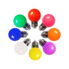 Bombilla LED E27 G45 1.2W colores