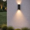 Aplique de pared exterior con portalámpara GU10 doble