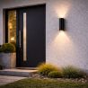 Aplique de pared exterior con portalámpara GU10 doble