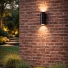 Aplique de pared exterior con portalámpara GU10 doble