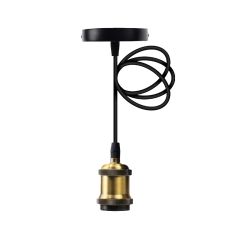 Cable  portalampara bronce E27 cable 1m