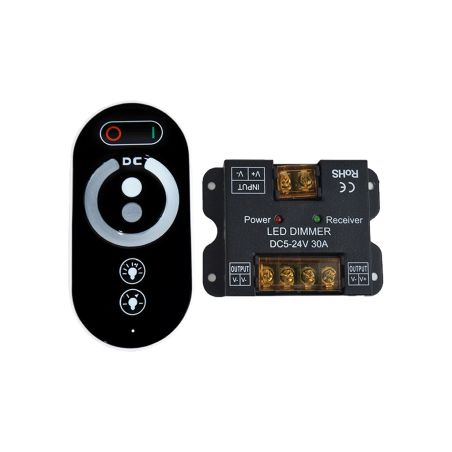 Controlador monocolor 5-24V 30A mando táctil