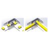 Conector rápido L 90° para tira LED monocolor 8mm 12V/24V IP20