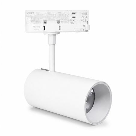 Foco carril trifásico 30W blanco CCT ajustable 3 tonos - Profesional
