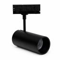 Foco carril trifásico 30W negro CCT ajustable 3 tonos - Profesional