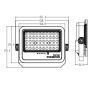 Foco Proyector LED Solar 100W 1100Lm EcoLux - 3CCT | Control Remoto | IP65