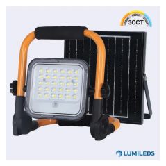 Foco Proyector LED Solar Portátil 50W | 3CCT Chip Lumileds | IP65