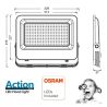 Foco Proyector LED 200W - ACTION PRO - OSRAM CHIP DURIS E2835