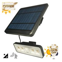Aplique Solar LED Desmontable - 1000Lm - Sensor de presencia PIR - 4000K