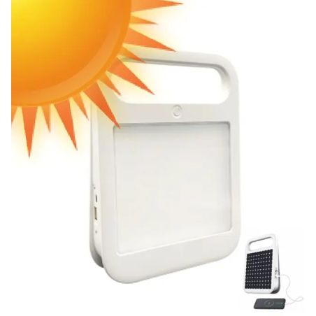 Foco Proyector Solar Portátil Led - 4W - Power Bank + USB Recargable