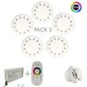Pack 5 Bombillas LED RGB Sumergible 36W PAR56 - DC12V - IP68 - Acero316 - IK10 + CONTROLADORA + MANDO CONTROL REMOTO - Piscina