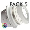 Pack 5 Bombillas LED RGB Sumergible 36W PAR56 - DC12V - IP68 - Acero316 - IK10 + CONTROLADORA + MANDO CONTROL REMOTO - Piscina