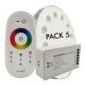 Pack 5 Bombillas LED RGB Sumergible 36W PAR56 - DC12V - IP68 - Acero316 - IK10 + CONTROLADORA + MANDO CONTROL REMOTO - Piscina