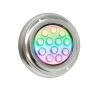 Lámpara LED RGB Sumergible 12W - DC12V - IP68 - Acero Inoxidable 316