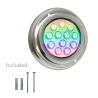 Lámpara LED RGB Sumergible 12W - DC12V - IP68 - Acero Inoxidable 316