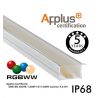 Regleta IP68 Luminaria LED Lineal - Empotrable -RGB+WW - BERLIN XL ANONIZADO PLATA - 24V.