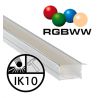 Regleta IP68 Luminaria LED Lineal - Empotrable -RGB+WW - BERLIN XL ANONIZADO PLATA - 24V.