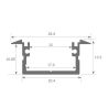 Regleta IP68 Luminaria LED Lineal - Empotrable -RGB+WW - BERLIN XL ANONIZADO PLATA - 24V.