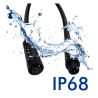 Cable conector Estanco 12V-24V - IP68 - M8 - Macho – Hembra 4x0,3mm2 – ø12mm