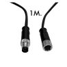 Cable conector Estanco 12V-24V - IP68 - M8 - Macho – Hembra 4x0,3mm2 – ø12mm