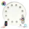 Pack Bombilla LED RGB Sumergible 36W PAR56 - DC12V - IP68 - Acero316 - IK10 + CONTROLADORA + MANDO CONTROL REMOTO - Piscina