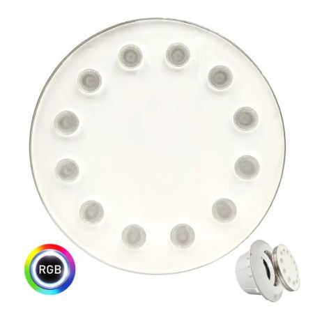 Bombilla LED RGB Sumergible 36W PAR56 - DC12V - IP68 - Acero 316 - IK10 - Piscina